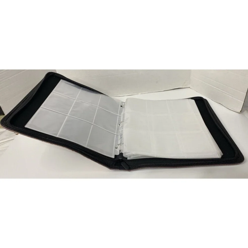 Trading Card Binder 9 Pocket Top Loaded 900 Pockets Zip Card Collection Album